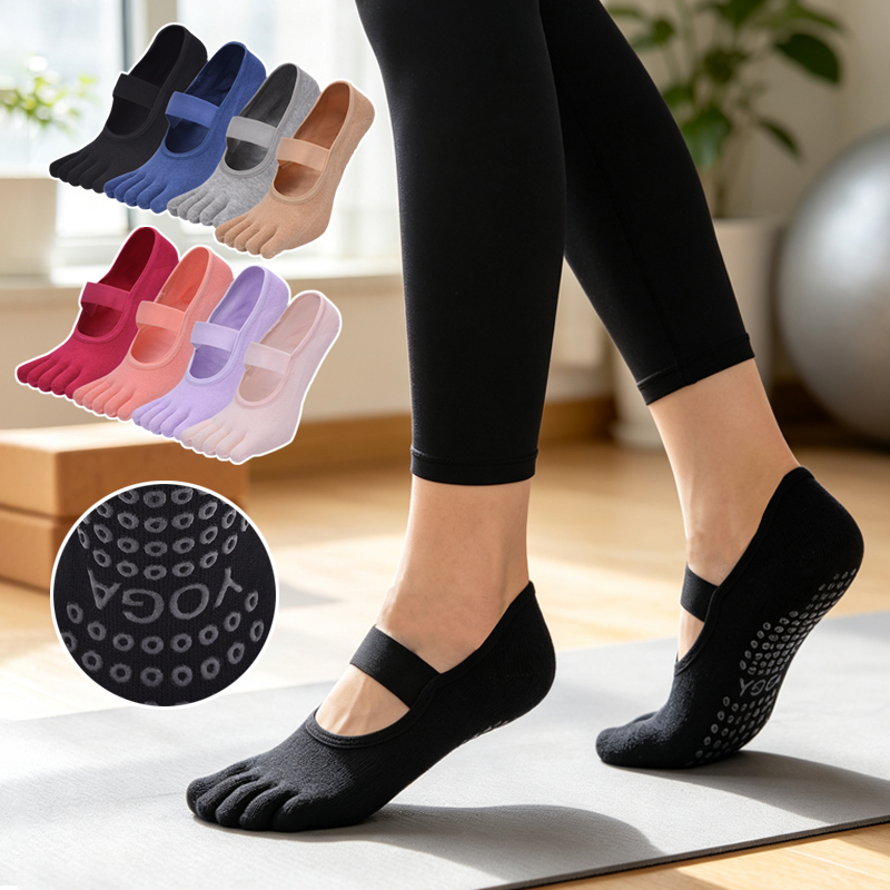 Ladies Five Toe Anti Slip Pila - Medias Para Pilates Y Yoga review and price